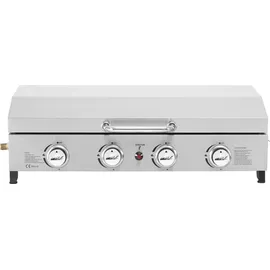 Habitat et Jardin Gas-Plancha mit 4 Brennern und Deckel 10 kW Grau
