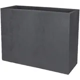 Eda Kunststoff-Blumenkasten Basalt Loft L, rechteckig, anthrazit, ca. B78,5/H60/T29,5 cm