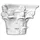 PROFHOME DECOR Halbsäulen Kapitell 2 St. 26,5 x 13,2 x 20,8 cm