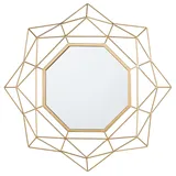 Beliani Wandspiegel geometrische Form Gold 60x60 cm