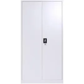 Mendler Aktenschrank HWC-L60, Stahlschrank Mehrzweckschrank, Schließfach Kleiderstange abschließbar, Metall 185x90x45cm, grau