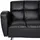 Mendler Schlafcouch Kunstleder 3-Sitzer Schwarz