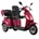ECONELO E-Seniorenmobil Billy 2.0 3-Rad 1000 Watt Rot/Grau
