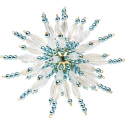Zauberperle Bastelperlen Perlenstern-Komplettset Crystal Light Blue, Ø 15 cm blau