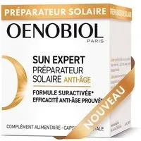 OENOBIOL SUN EXPERT Préparateur Solaire Anti-Âge - Efficacité prouvée Protection cellulaire renforcée Favorise un hâle intense et éclatant Complément Alimentaire 30 capsules 1 mois Capsule(S) pc(s)