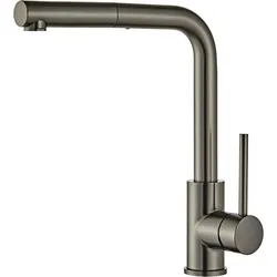 Küchenarmatur WELLTIME "Silbergras", grau (gunmetal), B:4,4cm H:33cm T:23,5cm, Edelstahl, Armaturen, in verschiedenen Farben