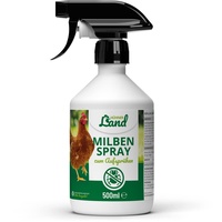 HÜHNER Land Milben Spray für Hühner 500ml - Gegen Milben & Parasiten, Milbenspray Milben Stop, Milbenmittel als Umgebungsspray & Kontaktspray, zur Vorbeugung & bei akutem Befall