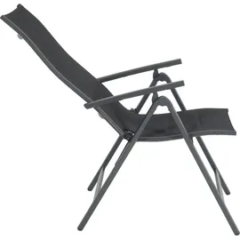 Greemotion Grenada Klappsessel 61 x 67 x 110 cm anthrazit/schwarz