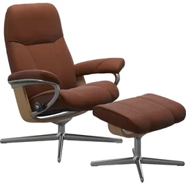 Stressless Stressless® Relaxsessel »Consul«, mit Cross Base, Größe S, M & L, Holzakzent Eiche braun