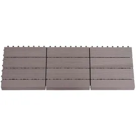 Mendler WPC Bodenfliese Rhone grau 30 x 30 cm 11 St.