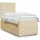 vidaXL Boxspringbett mit Matratze Creme 140x200 cm Stoff