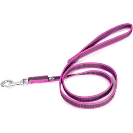 Julius-K9 IDC Color & Gray gumierte Leine, 20 mm x 1,2 m mit Schlaufe, Pink-Grau