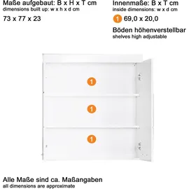 trendteam Amanda B/H/T: ca. 73x77x23 cm