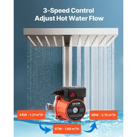 Vevor Umwälzpumpe 38 LPM 100 W 3-Gang-Steuerung