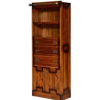 Casa Padrino Luxus Vintage Stil Bücherschrank Braun / Messing