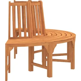 vidaXL Baumbank Halbrund Ø 208 cm Braun