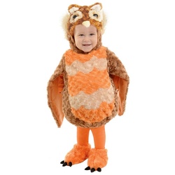 Underwraps Kostüm Eule Plüschkostüm für Babys, Bequemes und unkompliziertes Kostüm für Kitakinder orange 74-80