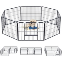 Qianruida Welpenlaufstall Welpenauslauf 60 cm Hoch Hundelaufstall Für drinnen und draußen 8-Stück
