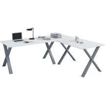 VCM Holz Schreibtisch Eckschreibtisch schlicht 190x190 Form links oder rechts Arbeitstisch Platte 50 cm tief Computertisch Büromöbel ona X L