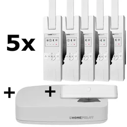 HOMEPILOT Gateway premium + 5x RolloTron classic smart + Sensor + Sonnensensor Smart