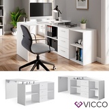Vicco Eckschreibtisch Schreibtisch Bürotisch Dante Winkelschreibtisch PC-tisch Vicco