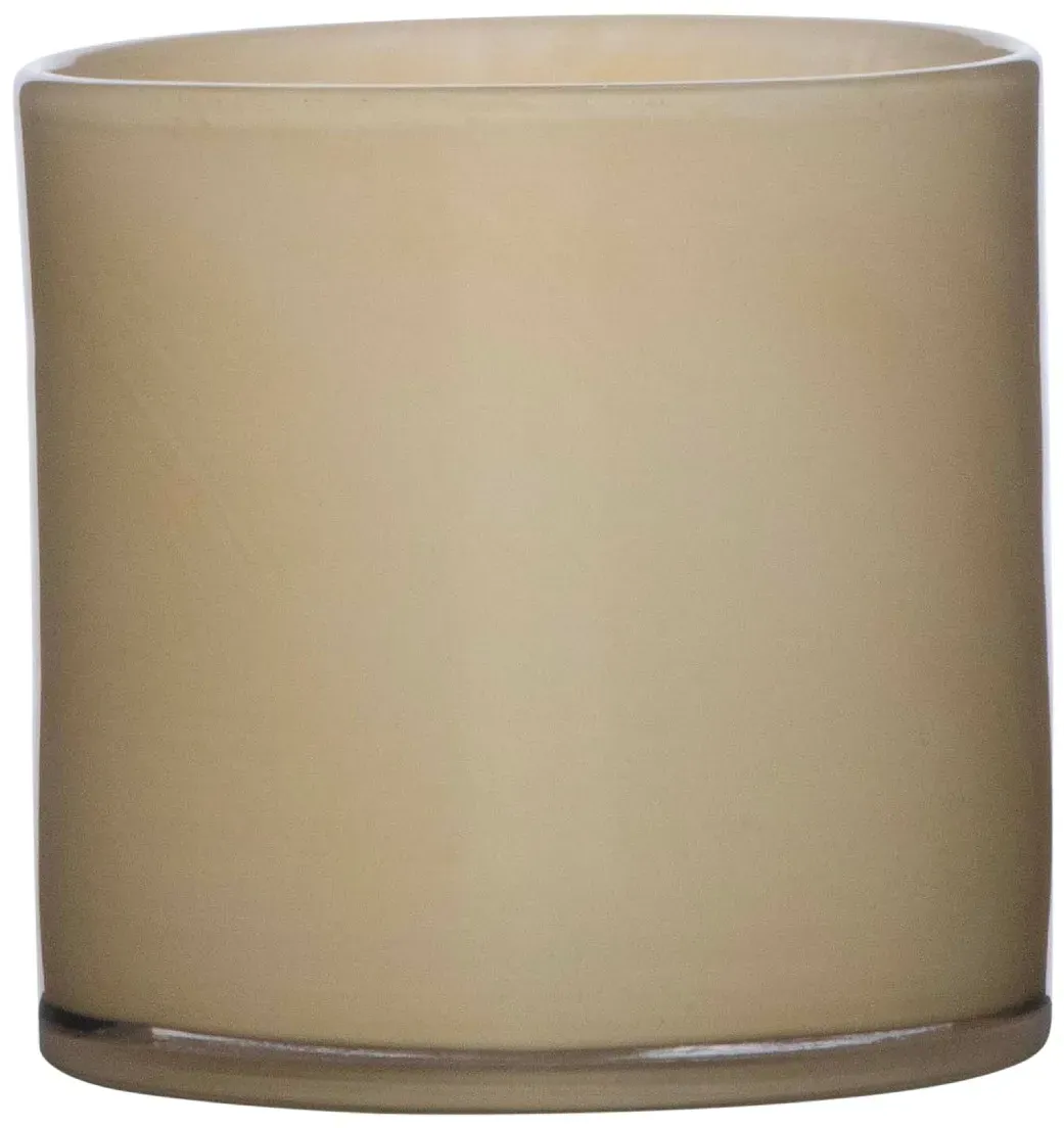 Glas Zylinder D12H12cm beige
