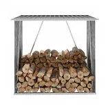 vidaXL Brennholzlager Verzinkter Stahl 163 x 83 x 154 cm Anthrazit