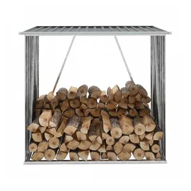 vidaXL Brennholzlager Verzinkter Stahl 163 x 83 x 154 cm Anthrazit