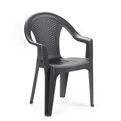Stapelstuhl Gartenstuhl Kunststoff Ischia Rattan-Optik Anthrazit