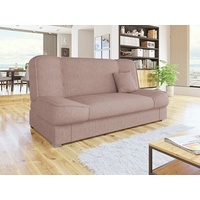 MIRJAN24 Schlafsofa Gabi, mit Bettkasten und Schlaffunktion, Wellenfeder, mir Kissen, Aufklappmechanismus rosa