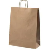 MAILmedia Papiertüte Gewundener Griff 320 x 120 x 410 mm 15,7 L Braun 200 Stück
