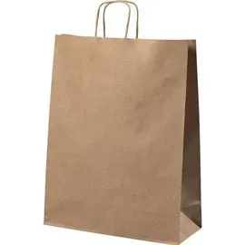 MAILmedia Papiertüte Gewundener Griff 320 x 120 x 410 mm 15,7 L Braun 200 Stück