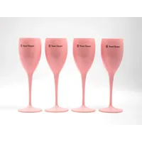 Veuve Clicquot Acryl Flutes Cup Ice Champager Imperial 4pcs. in Pink