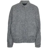Vero Moda Loose Fit Blouson mit College-Kragen Modell 'AMBER ELITE', Mittelgrau, M