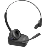SBS Kabelloses Mono-Headset mit Ladestation Schwarz