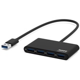 PORT DESIGNS USB 3.0 - 4 PORTS Schwarz