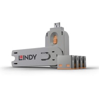 Lindy USB Port Schloss Orange