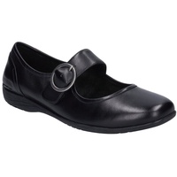 JOSEF SEIBEL Damen Riemchenballerinas Fenja 18, Frauen Flats,Weite G (Normal),Sommerschuhe,Ballerina-Schuhe,flach,Black-Black,40 EU - 40 EU