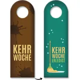 speecheese 3x Kehrwoche oder Kehrwoche gemacht Türhänger Türanhänger Türschild