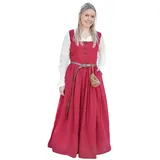 Battle-Merchant ärmelloses Mittelalter Kleid Lene für Damen | Trägerkleid Bauernkleid Überkleid Mieder | Baumwolle | Rot, Gr. XXL