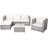 Polyrattan Lounge-Set grau/creme