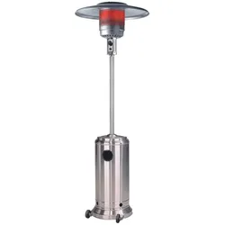 Gas-Terrassenheizer Corona 13kW Edelstahl für den Außenbereich. Ideal für Restaurants und Hotels.
