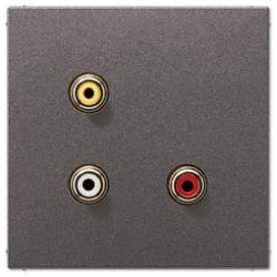 Jung Mutimedia-Einsatz Cinch Audio/Composite Video (Anthrazit)