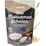 Bio Flohsamenschalen von Monte Nativo 500 g | 99% Reinheit | Vegan | Nahrungsergänzungsmittel | Flohsamen aus Indien, abgefüllt in Deutschland | Reich an Ballaststoffe | Flohsamenschalen gemahlen