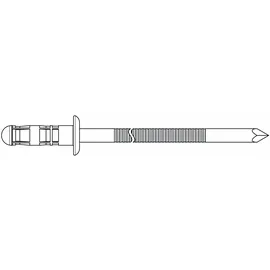 GESIPA Blindniettechnik GmbH PolyBulb Blindniete Alu/Stahl Flachrundkopf 4,8 x 11 mm