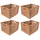 Creative Home Weidenkorb Aufbewahrungskorb handgeflochten 40 x 30 x 24 cm braun