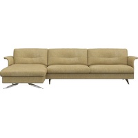 FLEXLUX Ecksofa Glow, super bequem durch hochwertigem Sitzaufbau mit Federkern, L-Form, Modernes skandinavisches Design gelb