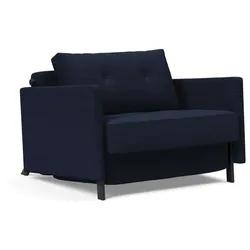 Sessel INNOVATION LIVING TM "CUBED Schlafsessel", blau, B:104cm H:77cm T:103cm, Sessel, Frontauszug, sehr platzsparend, abgewinkelt Sitzen - waagerecht Liegen