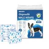 MICOOYO Wegwerf-Hundewindeln Rüde - Windeln für Hunde Haustier Hundewelpe, Super Saugfähige Hundewraps mit Nässeindikator(S-20)