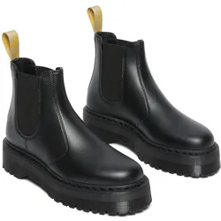 Chelseaboots DR. MARTENS, Damen, Gr. 42, schwarz, Lederimitat, casual, Schuhe, Schlupfstiefelette mit Stretcheinsatz, Plateau, Boots